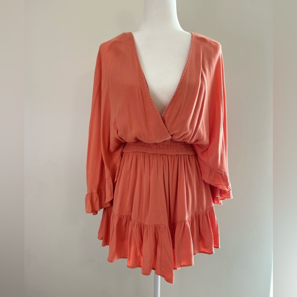 Peachy wide neck line bat winged dress | preloved